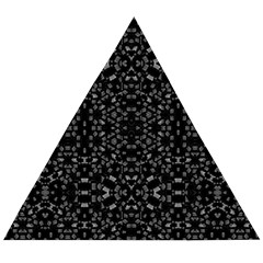 Black And White Tech Pattern Wooden Puzzle Triangle by dflcprintsclothing