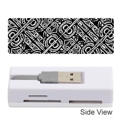 Linear Black And White Ethnic Print Memory Card Reader (stick) by dflcprintsclothing