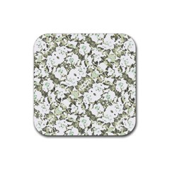 Modern Abstract Intricate Print Pattern Rubber Coaster (square) 