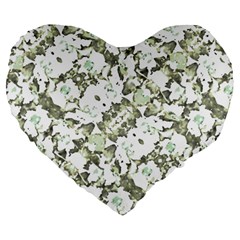 Modern Abstract Intricate Print Pattern Large 19  Premium Flano Heart Shape Cushions