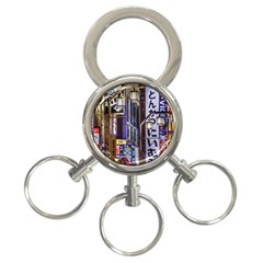 Shinjuku District Urban Night Scene, Tokyo Japan 3-ring Key Chain by dflcprintsclothing