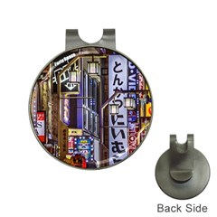 Shinjuku District Urban Night Scene, Tokyo Japan Hat Clips with Golf Markers