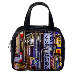 Shinjuku District Urban Night Scene, Tokyo Japan Classic Handbag (one Side)