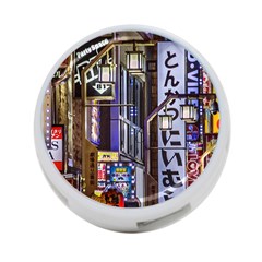 Shinjuku District Urban Night Scene, Tokyo Japan 4-port Usb Hub (one Side) by dflcprintsclothing