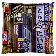 Shinjuku District Urban Night Scene, Tokyo Japan Standard Flano Cushion Case (One Side)