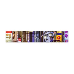 Shinjuku District Urban Night Scene, Tokyo Japan Flano Scarf (mini) by dflcprintsclothing