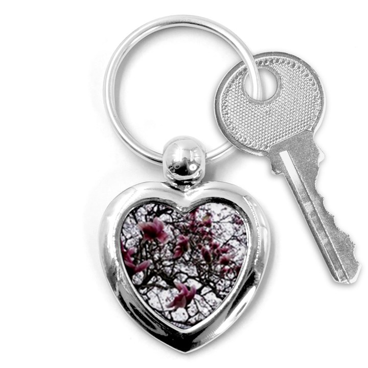 Saucer Magnolia Tree Key Chain (Heart)