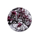 Saucer Magnolia Tree Rubber Coaster (Round)  Front