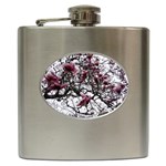 Saucer Magnolia Tree Hip Flask (6 oz) Front