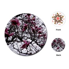 Saucer Magnolia Tree Playing Cards Single Design (Round)