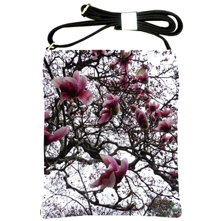 Saucer Magnolia Tree Shoulder Sling Bag