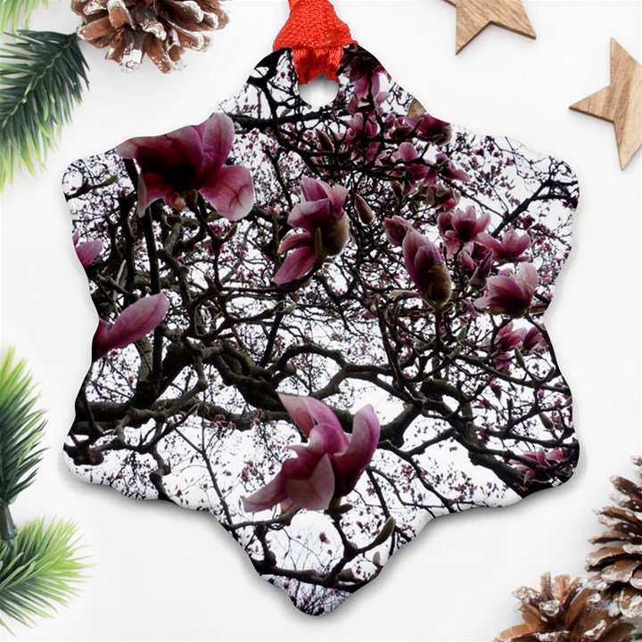 Saucer Magnolia Tree Ornament (Snowflake)