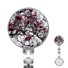 Saucer Magnolia Tree Stainless Steel Nurses Watch