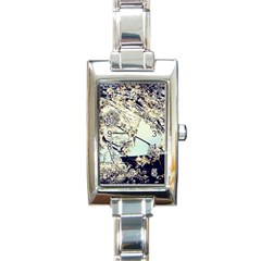 Plum Blossoms Rectangle Italian Charm Watch by okhismakingart