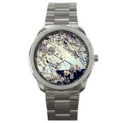 Plum Blossoms Sport Metal Watch by okhismakingart