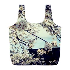 Plum Blossoms Full Print Recycle Bag (l) by okhismakingart