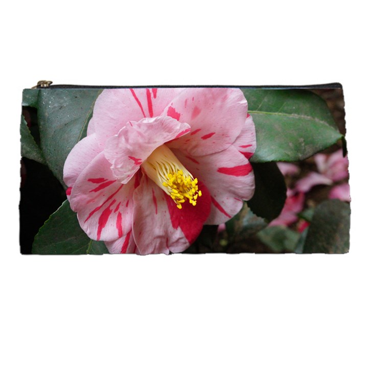 Striped Pink Camellia II Pencil Case