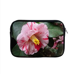 Striped Pink Camellia Ii Apple Macbook Pro 15  Zipper Case by okhismakingart