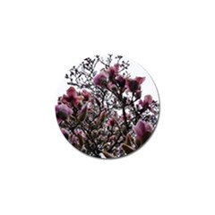 Saucer Magnolia Tree Ii Golf Ball Marker by okhismakingart