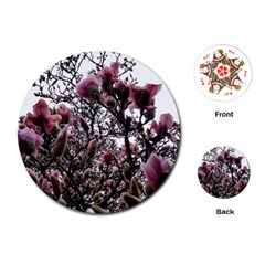 Saucer Magnolia Tree Ii Playing Cards Single Design (round)