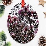 Saucer Magnolia Tree II Ornament (Oval Filigree) Front