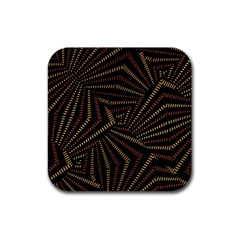 Vintage Etchnic Print Rubber Coaster (square)  by dflcprintsclothing