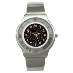 Vintage Etchnic Print Stainless Steel Watch