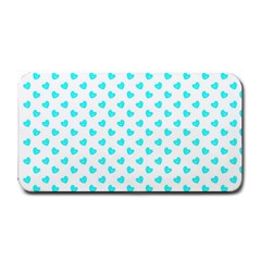 White Light Blue Hearts Pattern, Pastel Sky Blue Color Medium Bar Mats by Casemiro