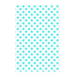 White Light Blue Hearts Pattern, Pastel Sky Blue Color Shower Curtain 48  X 72  (small)  by Casemiro