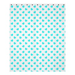 White Light Blue Hearts Pattern, Pastel Sky Blue Color Shower Curtain 60  X 72  (medium)  by Casemiro