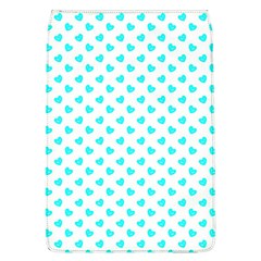 White Light Blue Hearts Pattern, Pastel Sky Blue Color Removable Flap Cover (l) by Casemiro