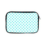 White light blue Hearts pattern, pastel sky blue color Apple MacBook Pro 13  Zipper Case Front