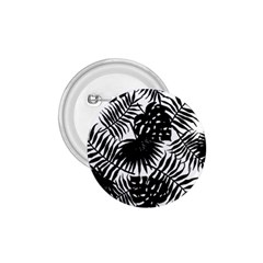 Black And White Tropical Leafs Pattern, Vector Image 1 75  Buttons by Casemiro