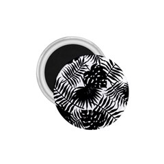 Black And White Tropical Leafs Pattern, Vector Image 1 75  Magnets by Casemiro