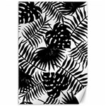 Black and white tropical leafs pattern, vector image Canvas 24  x 36  23.35 x34.74  Canvas - 1