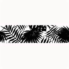 Black And White Tropical Leafs Pattern, Vector Image Large Bar Mats by Casemiro