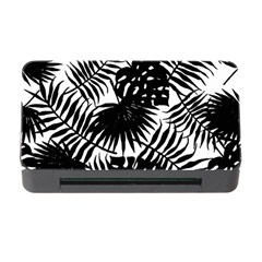 Black And White Tropical Leafs Pattern, Vector Image Memory Card Reader With Cf by Casemiro