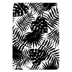 Black And White Tropical Leafs Pattern, Vector Image Removable Flap Cover (l) by Casemiro