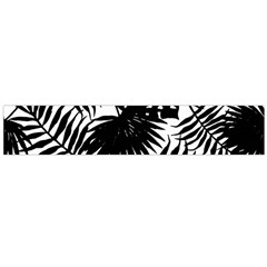 Black And White Tropical Leafs Pattern, Vector Image Large Flano Scarf  by Casemiro