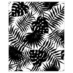 Black And White Tropical Leafs Pattern, Vector Image Drawstring Bag (small) by Casemiro