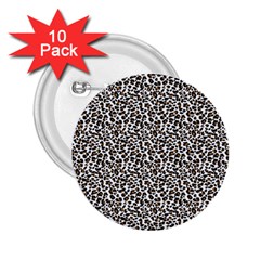 Leopard Spots Pattern, Geometric Dots, Animal Fur Print 2 25  Buttons (10 Pack)  by Casemiro