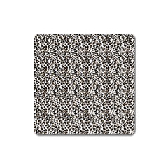 Leopard Spots Pattern, Geometric Dots, Animal Fur Print Square Magnet by Casemiro