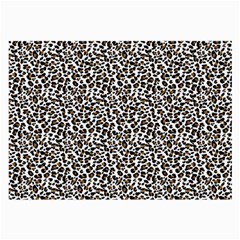 Leopard Spots Pattern, Geometric Dots, Animal Fur Print Large Glasses Cloth (2 Sides) by Casemiro