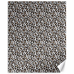 Leopard Spots Pattern, Geometric Dots, Animal Fur Print Canvas 11  X 14  by Casemiro