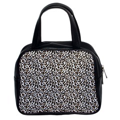 Leopard Spots Pattern, Geometric Dots, Animal Fur Print Classic Handbag (two Sides) by Casemiro