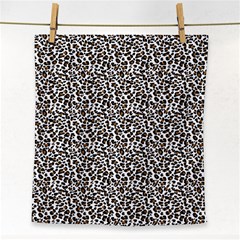 Leopard Spots Pattern, Geometric Dots, Animal Fur Print Face Towel by Casemiro