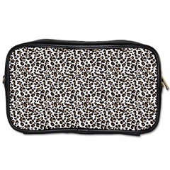 Leopard Spots Pattern, Geometric Dots, Animal Fur Print Toiletries Bag (one Side) by Casemiro