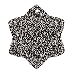 Leopard Spots Pattern, Geometric Dots, Animal Fur Print Ornament (snowflake) by Casemiro