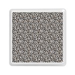 Leopard spots pattern, geometric dots, animal fur print Memory Card Reader (Square) Front