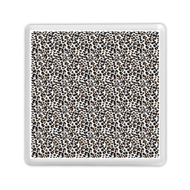 Leopard spots pattern, geometric dots, animal fur print Memory Card Reader (Square)